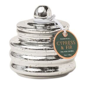 NWT Paddywax Soy Wax Candle One Beam Candle Cypress & Fir, Silver Mercury, 3 OZ